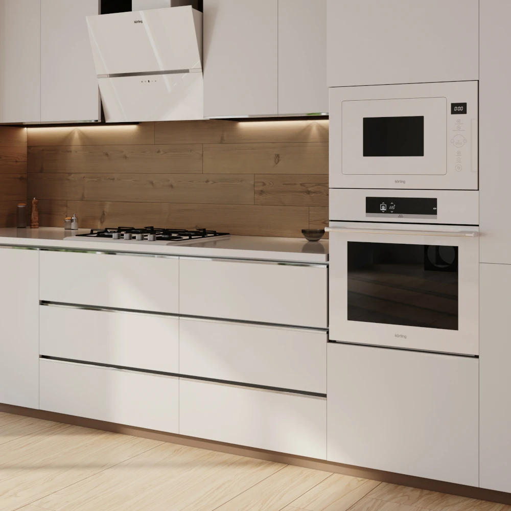 Микроволновая печь KORTING Белое стекло KMI 825 TGW