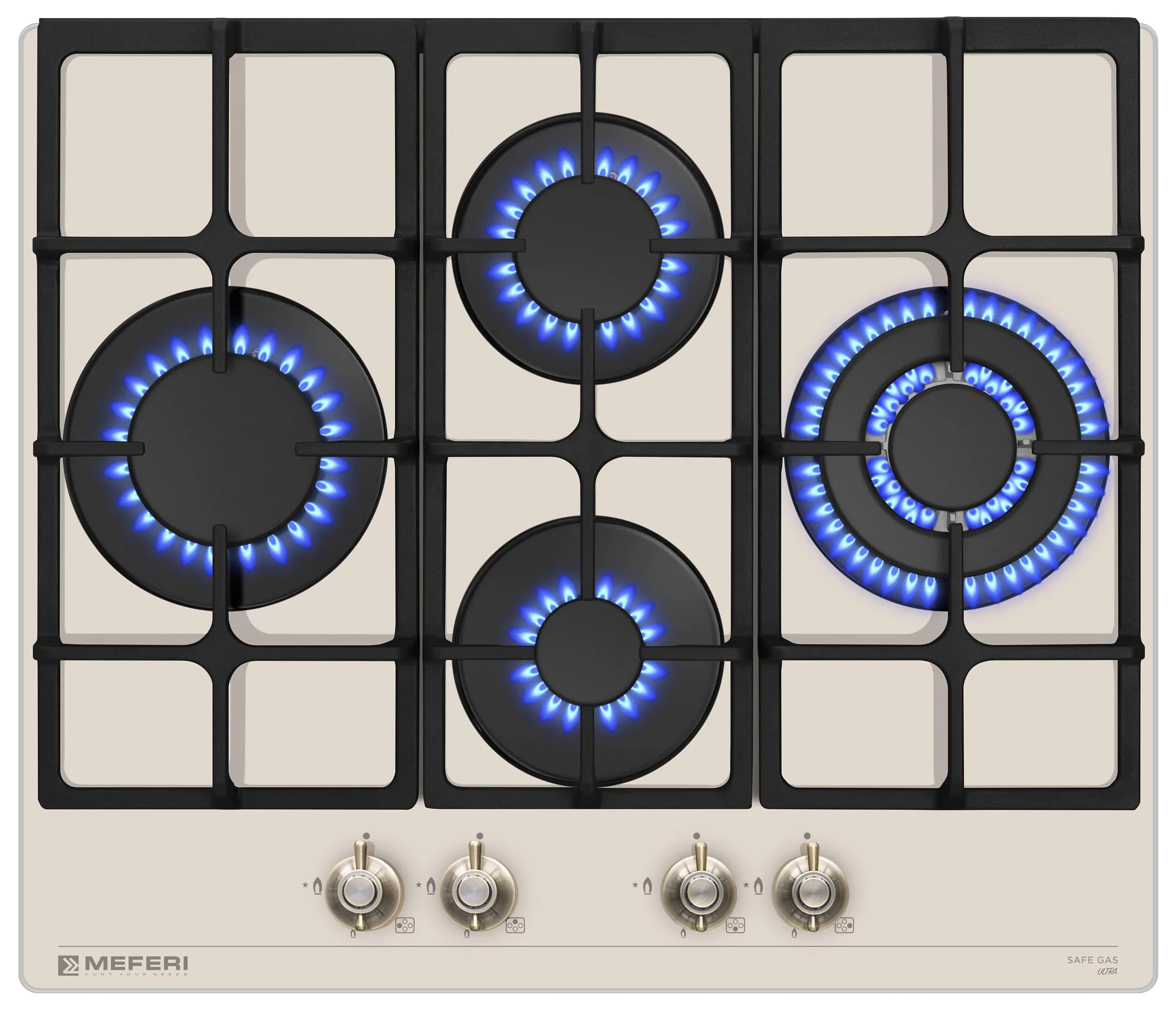 Варочная панель MEFERI Бежевый MGH604BG GLASS RETRO