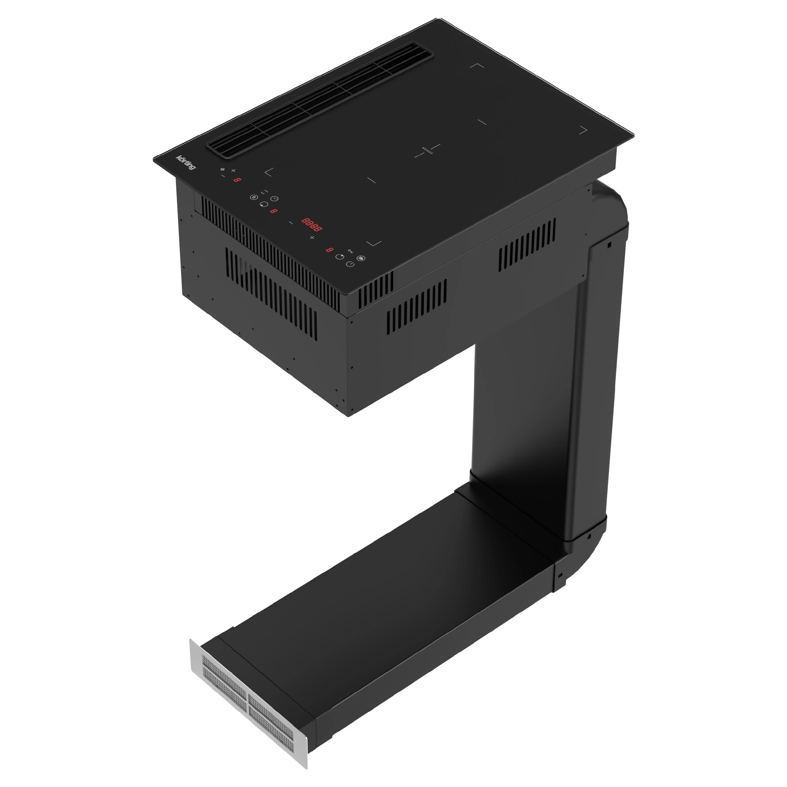 Варочная панель с вытяжкой KORTING Черный HIBH 40980 NB