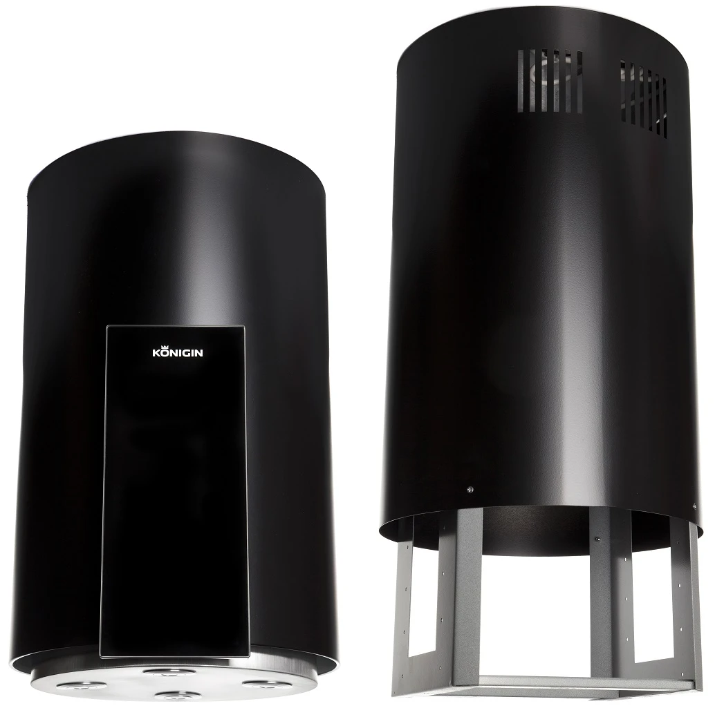 Вытяжка островная KONIGIN Черный Equilibrium Black Glass