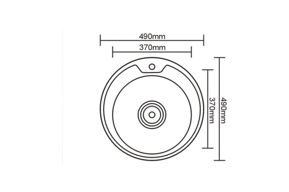 Мойка КИТАЙ Нержавеющая сталь SinkLight D 49