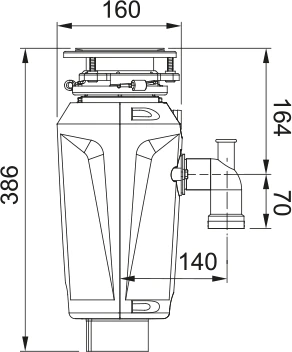Измельчитель отходов FRANKE Красный SLIM 125