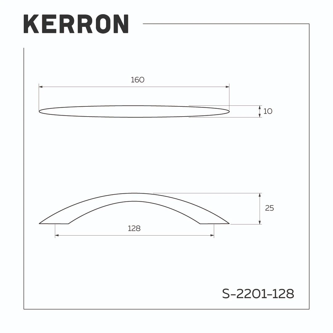 Ручка скоба KERRON Хром матовый S-2201-128 SC