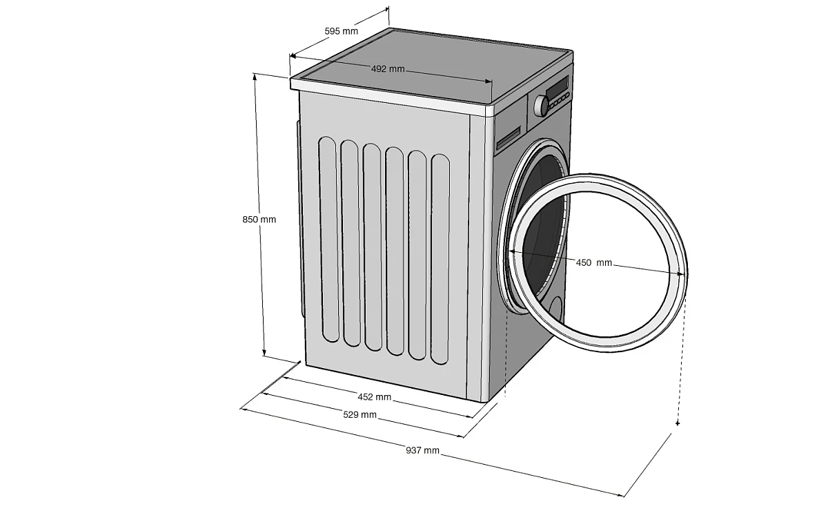 Стиральная машина KORTING Белый KWM 45DS1277