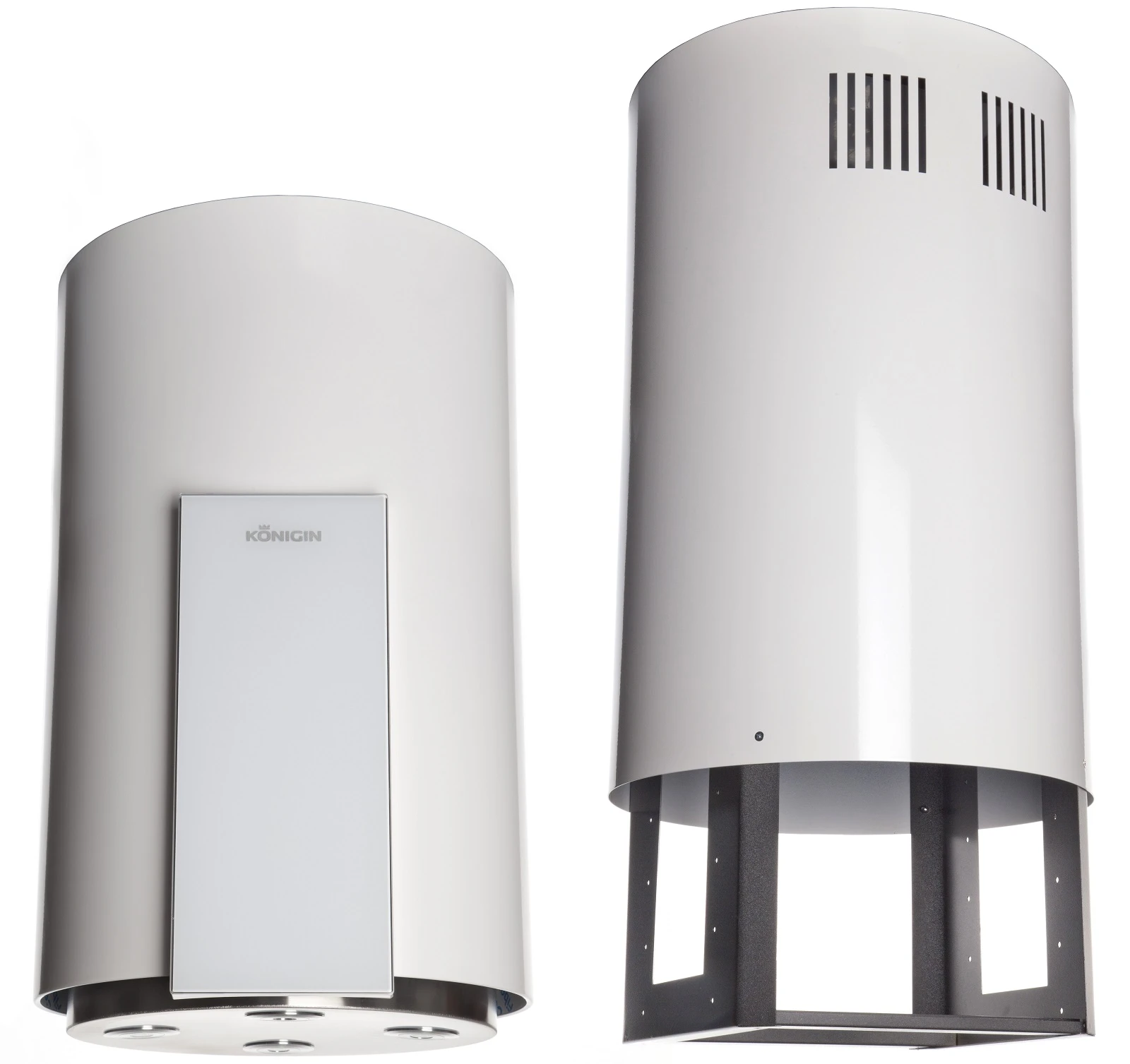 Вытяжка островная KONIGIN Белое стекло Equilibrium White Glass
