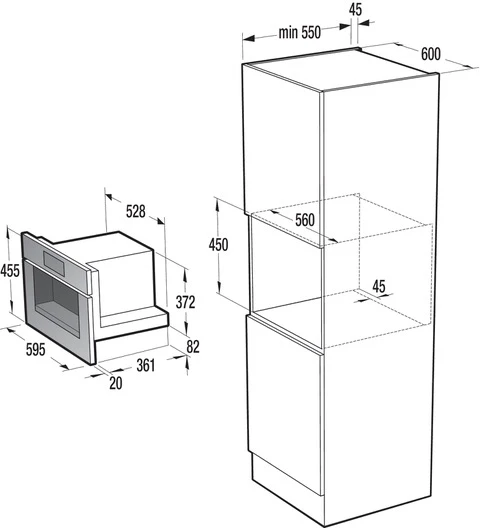 Кофемашина встраиваемая KORTING Черный KCM 9200 BG