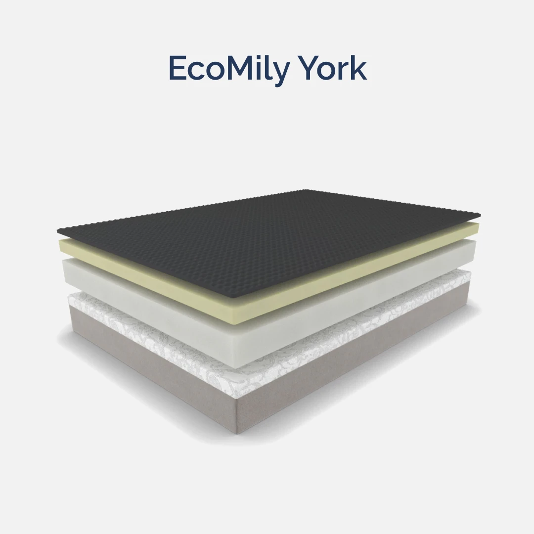 Матрас ортопедический двуспальный 1600х2000х180 мм ECOMILY Белый York