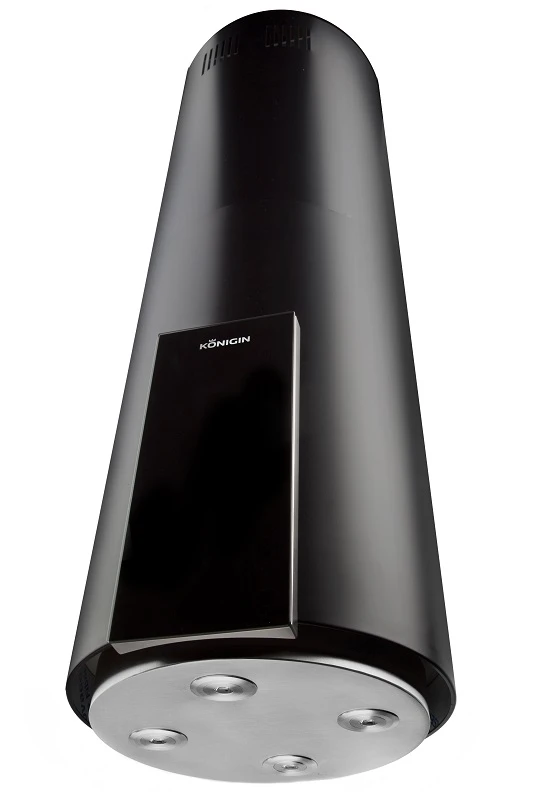 Вытяжка островная KONIGIN Черный Equilibrium Black Glass