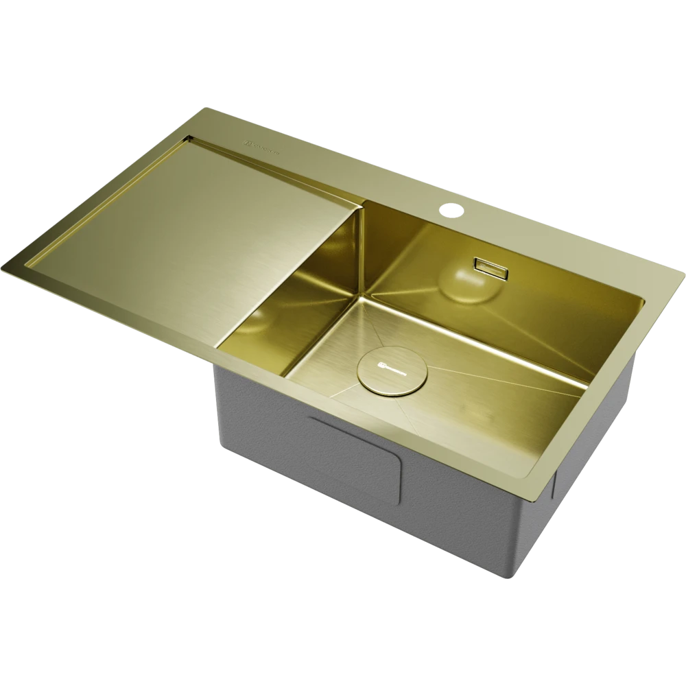 Мойка OMOIKIRI Светлое золото Akisame 86-LG-R Side