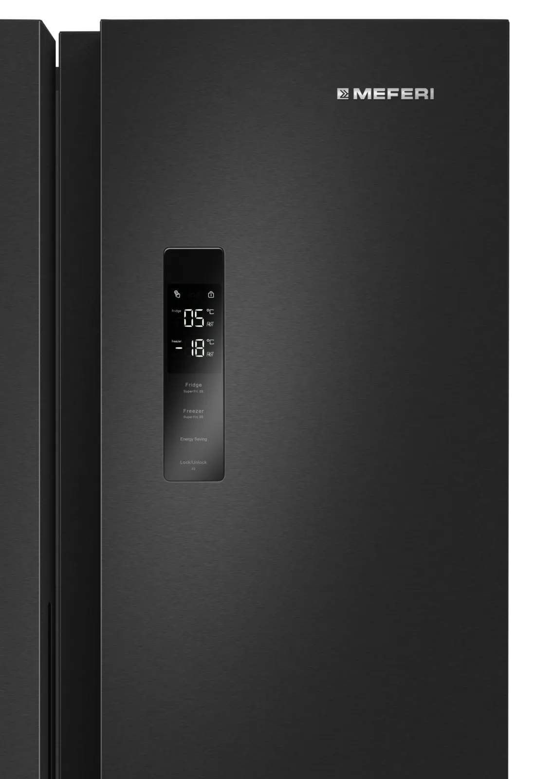 Холодильник отдельностоящий MEFERI Черный MFR83BLACK IX TOTAL NO FROST SIDE BY SIDE COMFORT