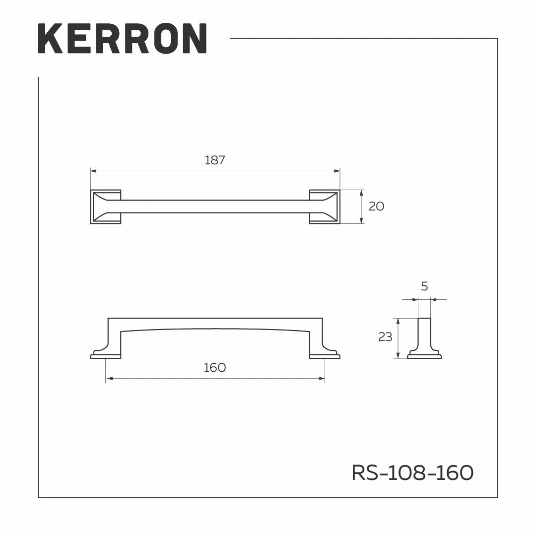 Ручка скоба KERRON Золото матовое RS-108-160 BSG
