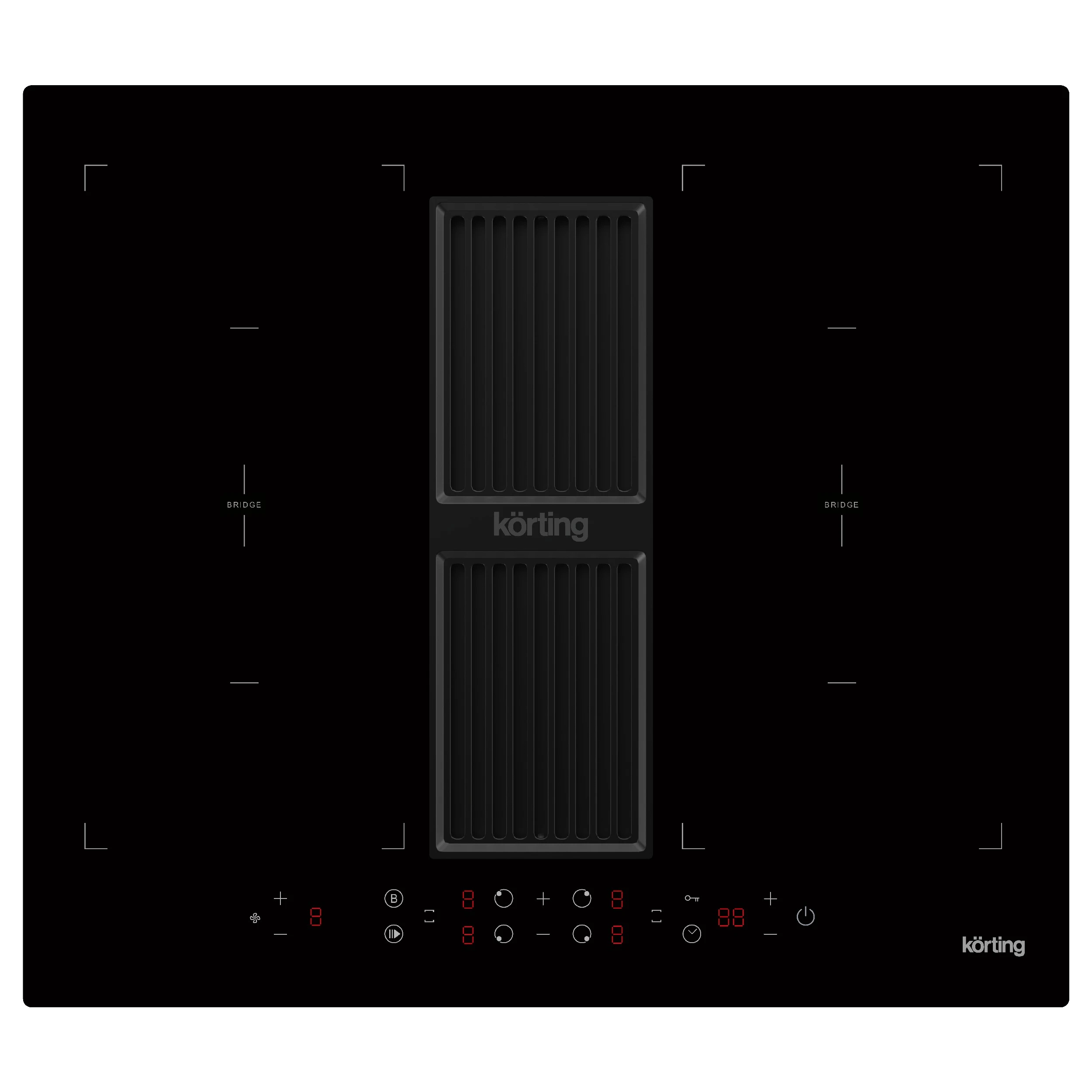 Варочная панель с вытяжкой KORTING Черный HIBH 68980 NB