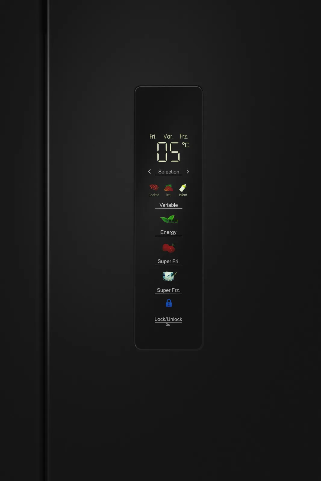 Холодильник отдельностоящий MEFERI Черный MFR70BK TOTAL NO FROST FRENCH DOOR ULTRA