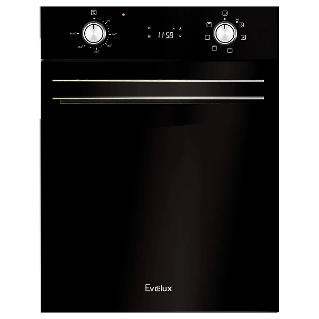 Духовой шкаф EVELUX Черное стекло EO 430 PВ