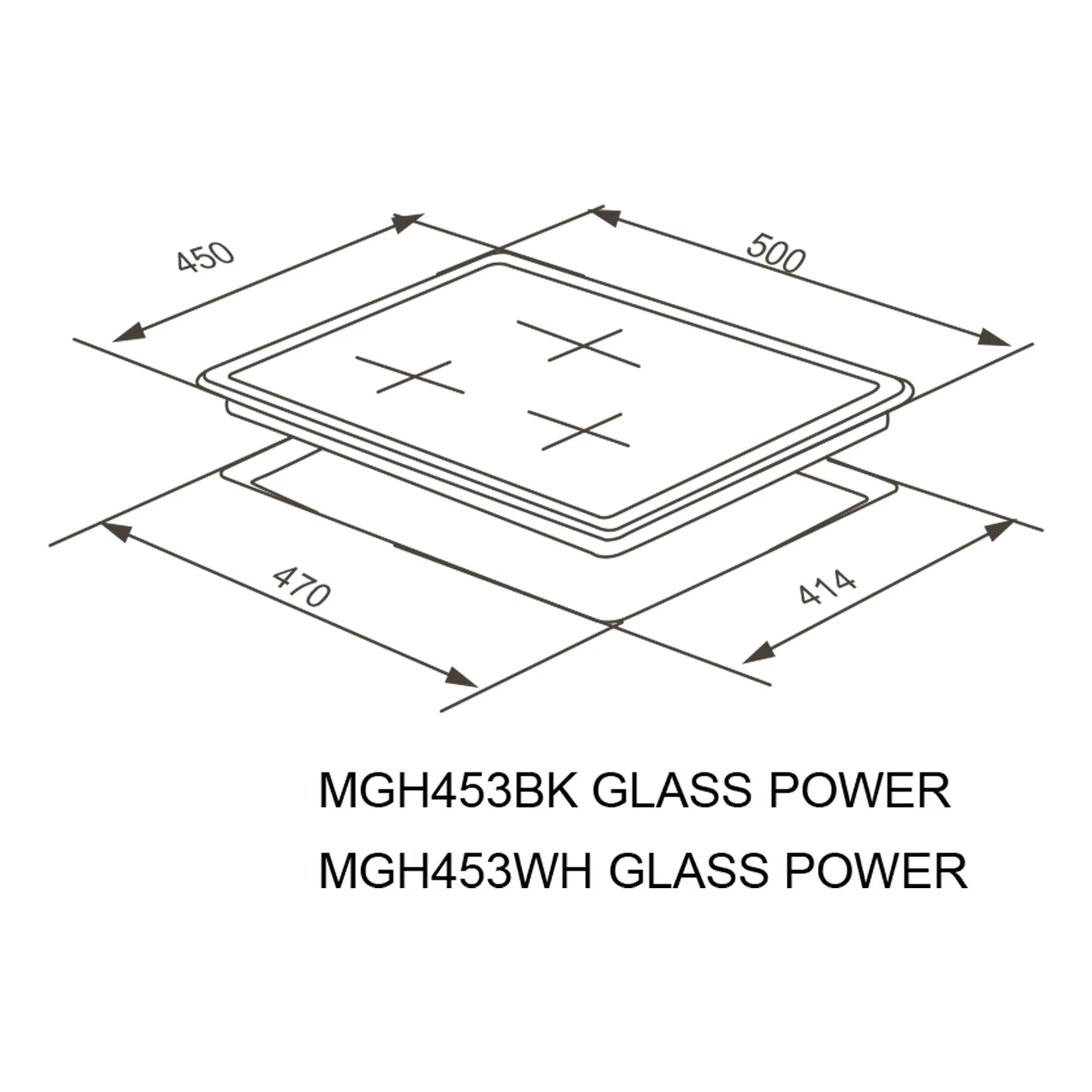 Варочная панель MEFERI Белый MGH453WH GLASS POWER