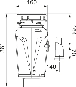 Измельчитель отходов FRANKE Красный SLIM 50