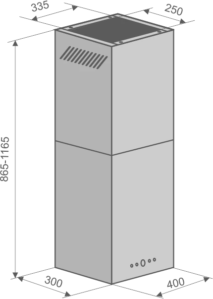 Вытяжка кухонная KONIGIN Белый Geometry White Glass