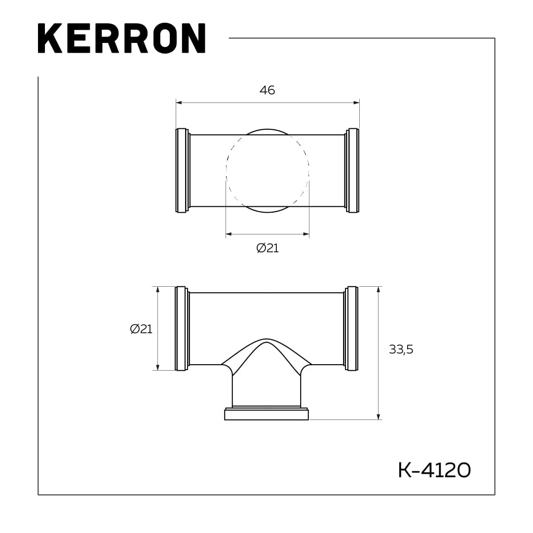 Ручка кнопка KERRON Никель темный K-4120 BBLN