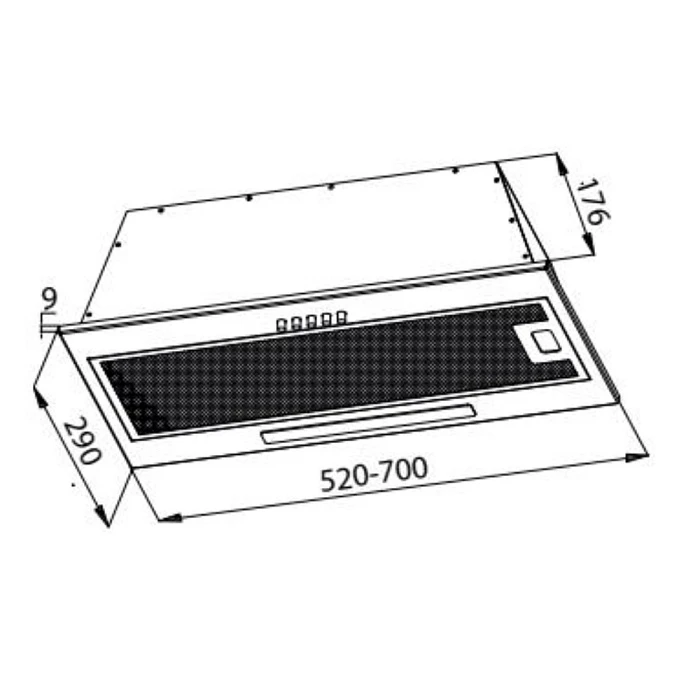 Вытяжка кухонная EVELUX Белый INTEGRAL 60 W