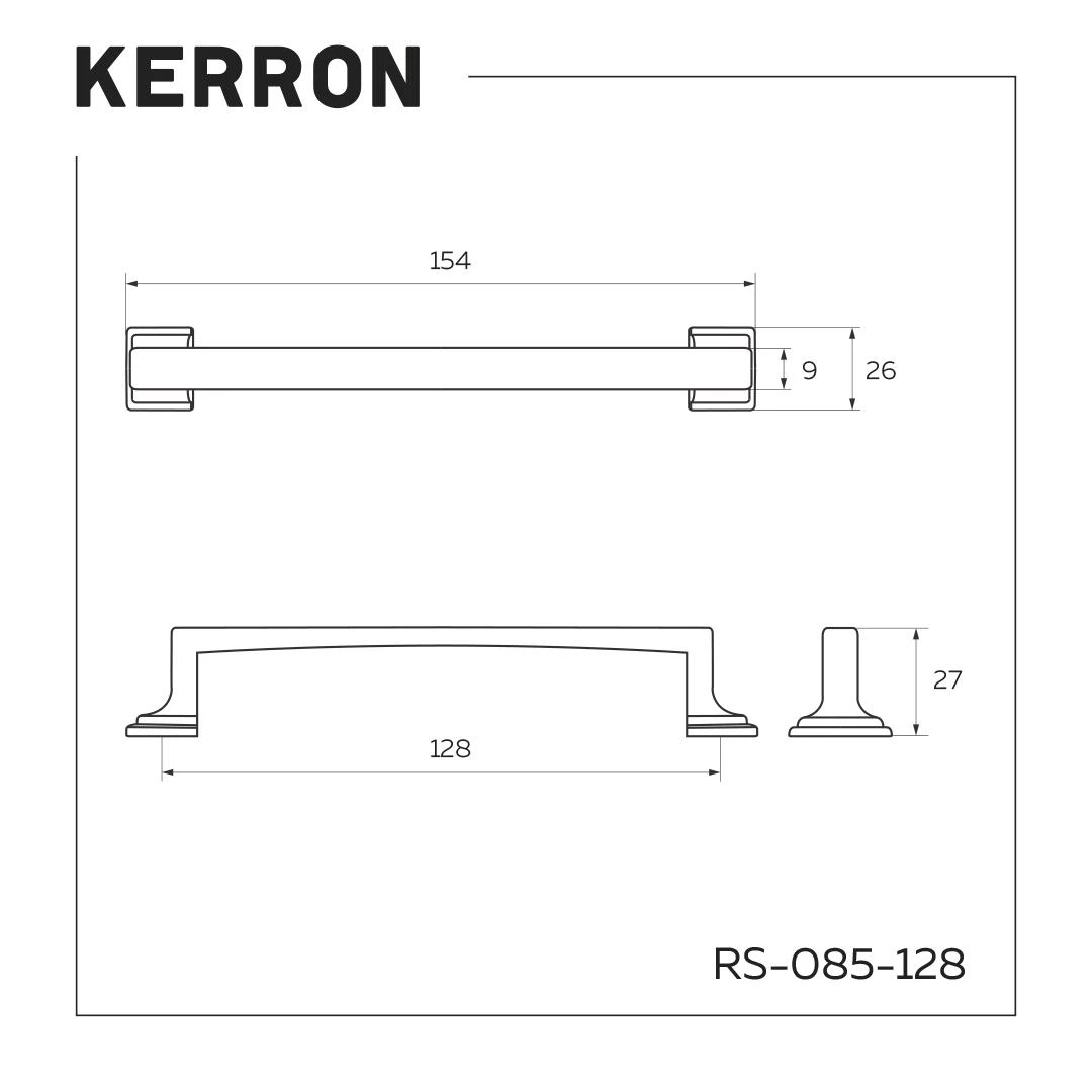 Ручка скоба KERRON Черненый старинный цинк RS-085-128 BAZ