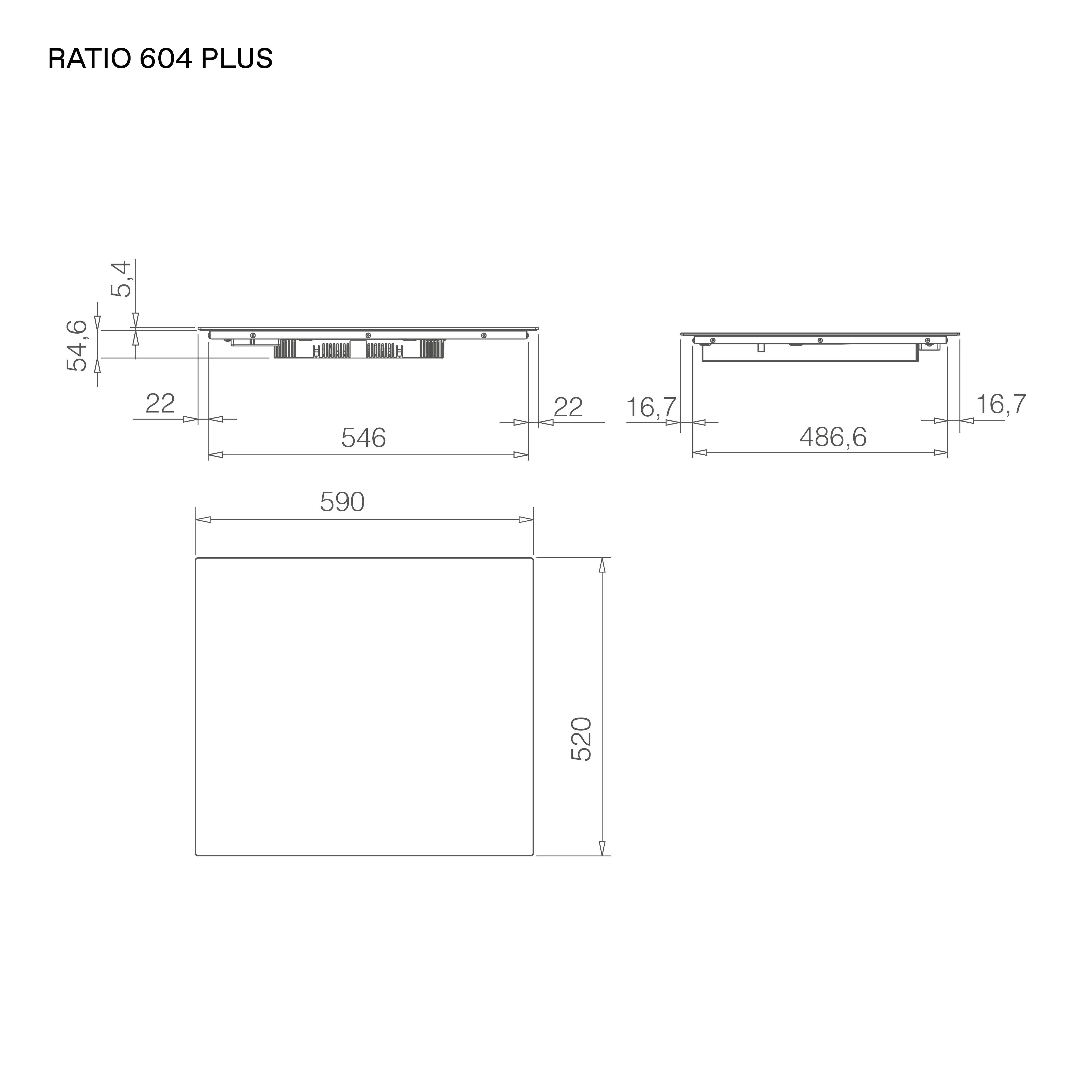 Варочная панель ELICA Черный RATIO 604 PLUS BL