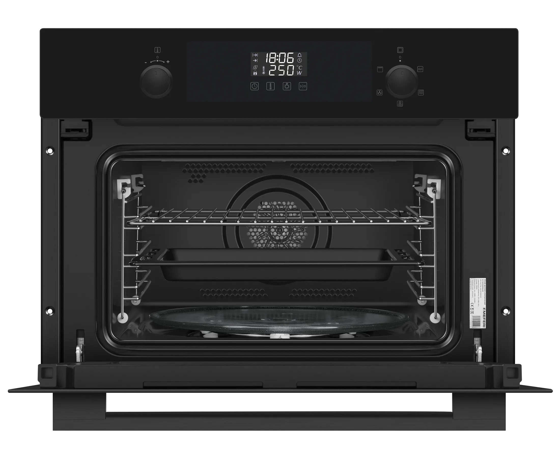 Духовой шкаф MEFERI Черный MEO607BK MICROWAVE