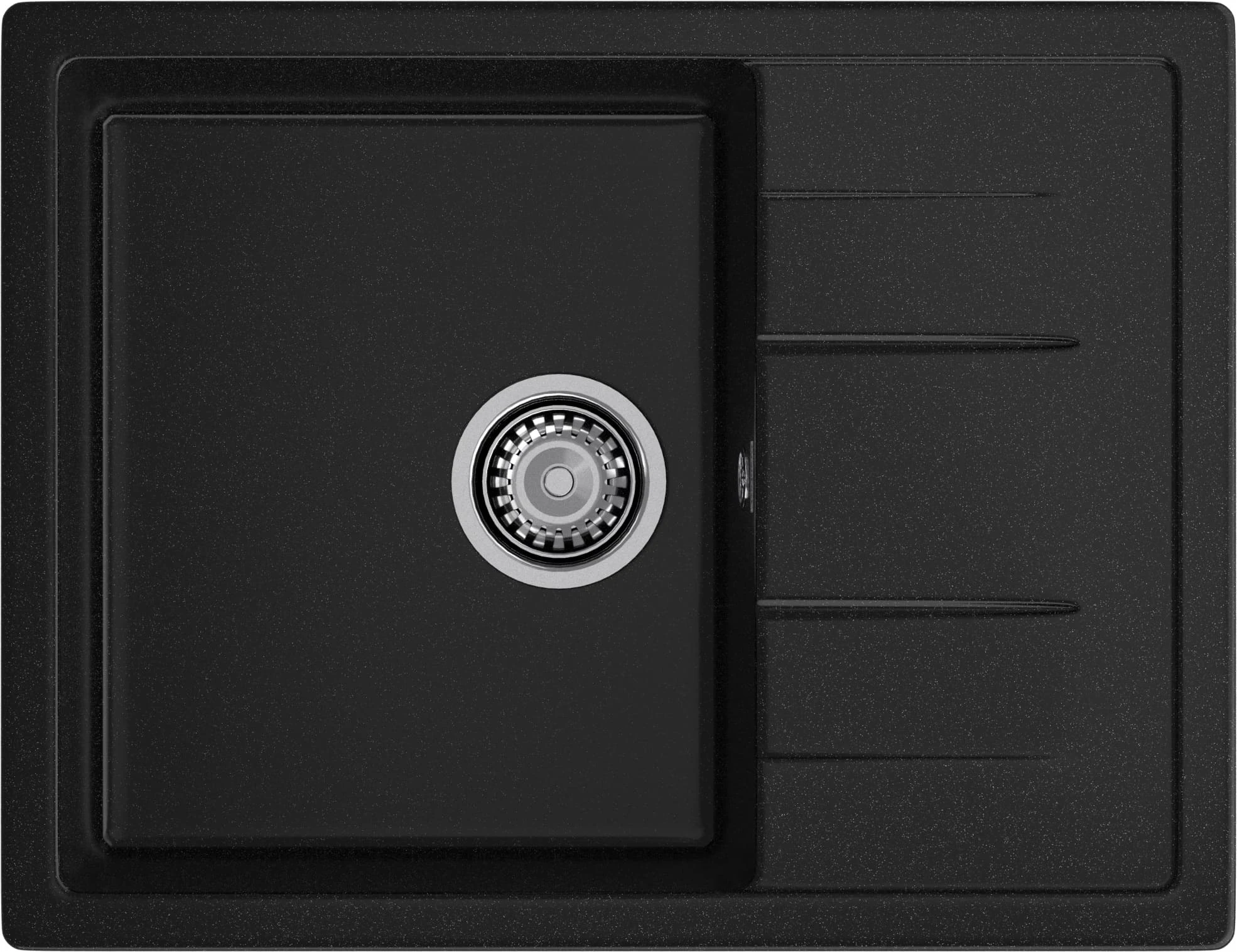 Мойка GRANFEST Черный Quadro Q-650 L