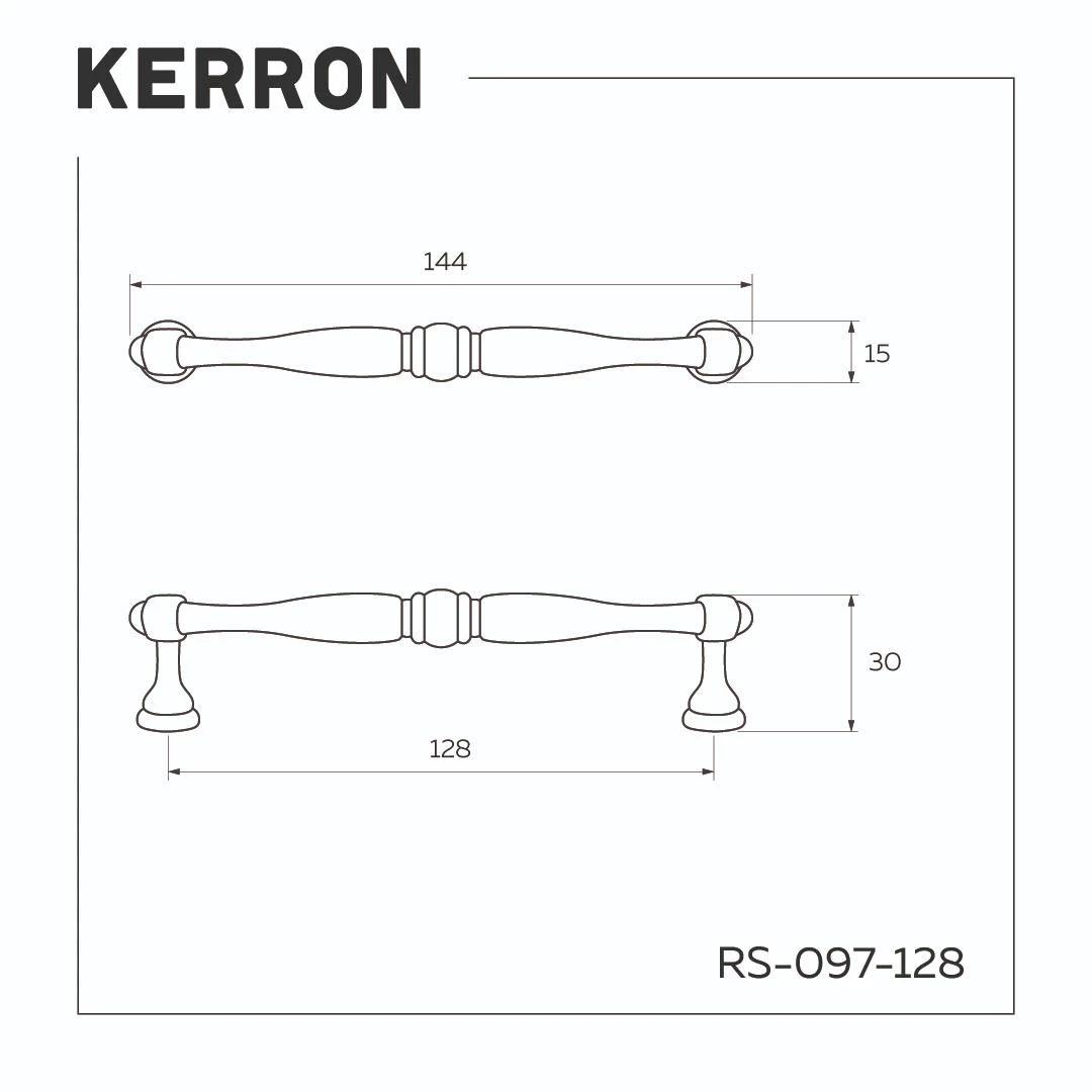 Ручка скоба KERRON Черненый старинный цинк RS-097-128 BAZ