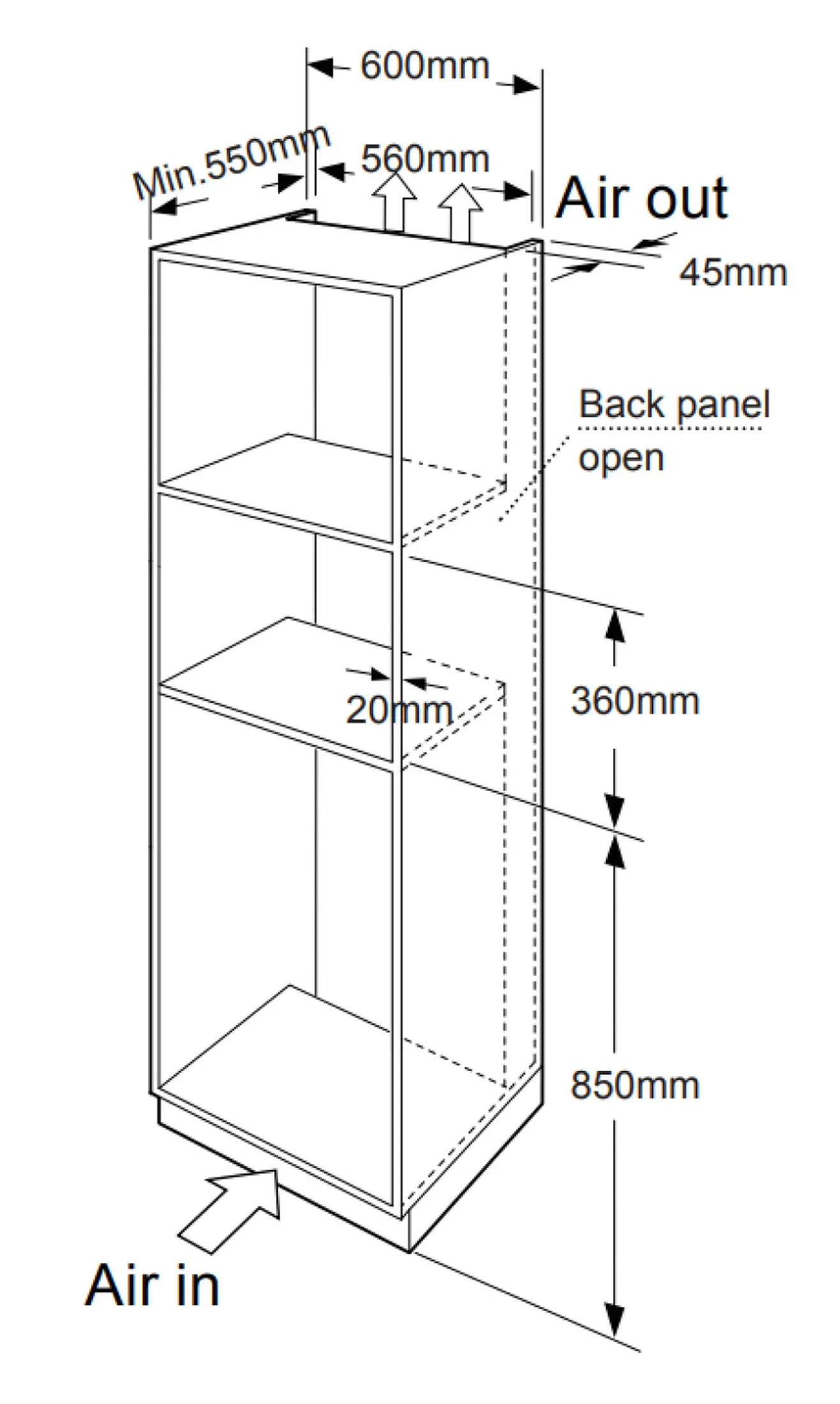 Микроволновая печь MEFERI Черный MMO6020BK COMFORT