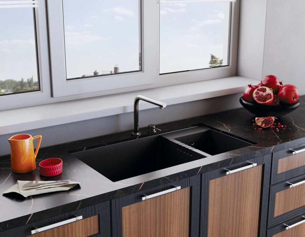 Мойка OMOIKIRI Черный Tedori 85-2-U-BL