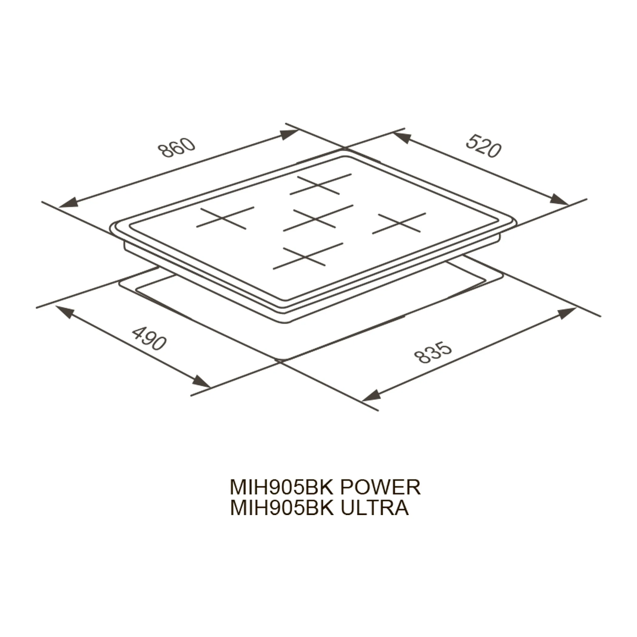 Варочная панель MEFERI Черный MIH905BK POWER