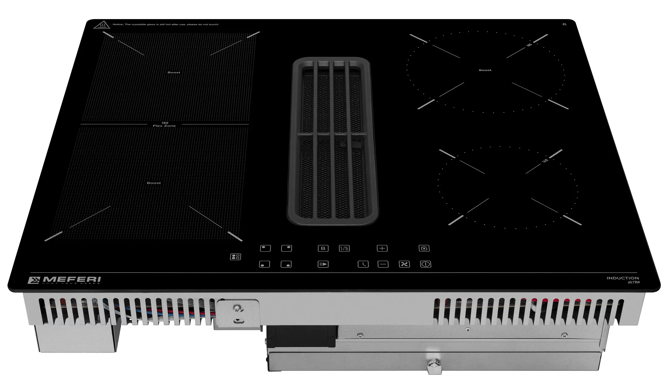Варочная панель с вытяжкой MEFERI Черный XSMART60BK ULTRA