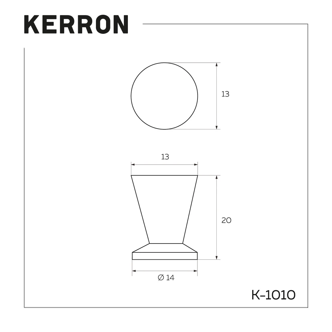 Ручка кнопка KERRON Хром матовый K-1010 SC