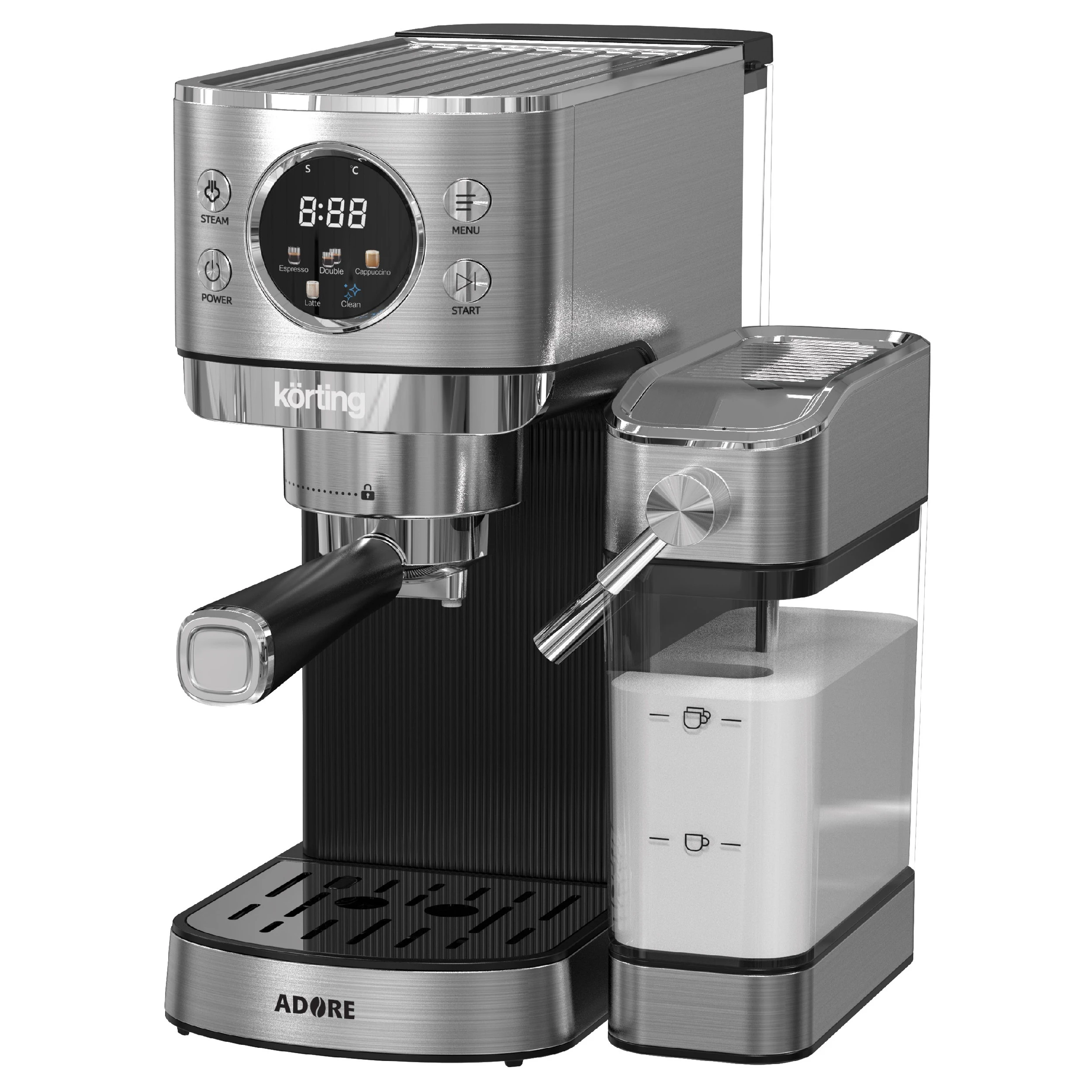 Кофеварка эспрессо KORTING Нержавеющая сталь KCM 1006 T Adore