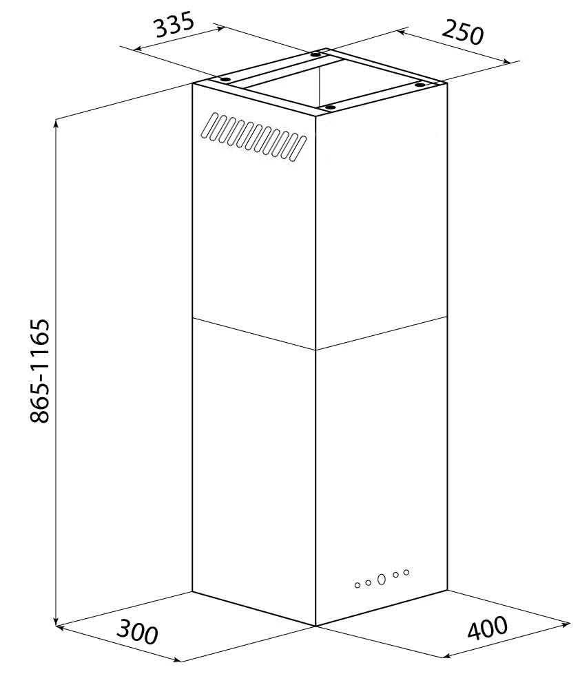 Вытяжка кухонная KONIGIN Нержавеющая сталь Geometry Inox/Black Glass